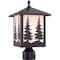 Vaxcel Yosemite 1L Bronze Rustic Outdoor Tree Post Light White Glass OP33485BBZ - alternate 1